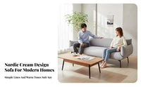 Curved cumulus Sofa Nordic aesthetic Couch Soft Cushions Living Room Furniture for Apartment Dwellers, Homeowners, Hotel Lobby, Showroom, Home leisure