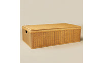 Under-Bed Storage Box with Lid Woven Under-Bed Storage Container with Lid Space-Saving Rectangular for Closet, Bedroom