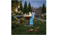 Auto on at Night Solar Angel Statue Weatherproof Outdoor Decor Waterproof