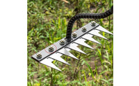 2 in 1 Garden Hand Rake Multi-Tine Hoe Rake Soil Loosening Cultivator for Farmers, Gardeners, Farm, Yard Planting Weeding