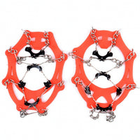Elastic Ice Crampons with 8 Teeth Stretch-on Shoe Crampons Long-Lasting Ice Spikes Heavy-Duty for Commuters, Hiking