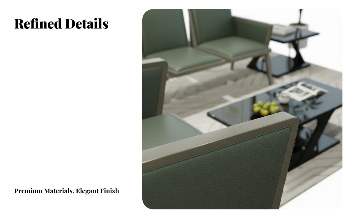 Sturdy Construction 3-Seater Waiting Bench Comfortable Padded Seat Tandem Seating Bench Ergonomic Design Public Area Row Chair Easy to Clean for Visitors, Travelers, Customers, Hospital, Airport, Bank, Salon