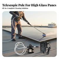 Photovoltaic Panel Cleaning Brush Non-Scratch Filament S Photovoltaic Panel Cleaning Kit Multi-General-Use Water Fed Pole Brush for DIY Enthusiasts