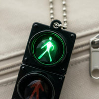 Bead Chain LED Traffic Light Keychain Novelty Design Traffic Light Keychain Compact Size Fashion Accessory Lightweight for Keys