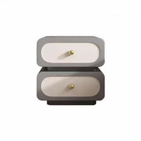Creamy Aesthetic 2-Drawer Nightstand Modern Design 2-Drawer Bedside Table adaptable Use Bedroom Furniture Stable sturdy for Apartment Dwellers, Homeowners, Small Spaces, College Dorm, Living Room, Entryway