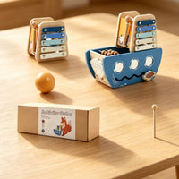 Wooden Activity Toy Developmental Wooden Toy with Bead Maze Play Cube Compact Busy Cube Sturdy for Toddlers, Playroom, Daycare