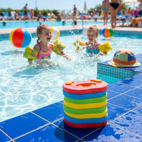 8 Pieces Non-Inflatable Arm Buoyancy Aid Disc Portable Swim Buoyancy Aid with Central Opening Long-Lasting Swim Disc Comfortable for Children, Toddlers, Beach