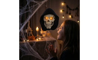 Moving Cranium Head Animatronic Cranium with Light-up Eyes Motion-Activated Halloween Prop for Porch, Doorway