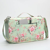120 Slot Pencil Case Zipper Closure Floral Print Art Supply Organizer Easy to Clean Large Capacity Marker Bag for Artists, Travel