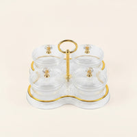 Snack Tray with Lid and Handle 4-Compartment Tray with Compartments Divided Serving Platter BPABPA-Excluded for Hosts, Parties