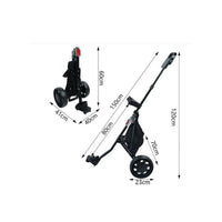 2-Wheel Golf Push Trolley Compact Golf Push Cart Trunk Friendly Smooth Rolling for Golfers