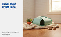 Flower-Shaped Feline Tunnel Year-Round Use Pet Bed Detachable Design Easy to Clean for Rest Time, Eneracquireic Hours