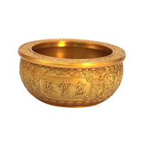 Basin with Embossed Patterns Round Decorative Basin Decorative Bowl for Desktop, Entryway