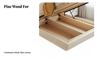 Headboardless Ottoman Bed Gas raise Mechanism Bedroom Furniture Space Saving for People with Small Rooms, Apartment Dwellers, Studio Flat, Guest Room