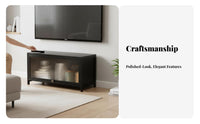 Spacious Storage Slimline Slatted Credenza Large Capacity Slimline Cabinet with Woven Doors Door Closure TV Stand Breathable Design for Apartment Dwellers, Homeowners, Adults, Living Room, Bedroom, Entertainment Area