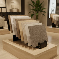 Tile Display Rack Floor Standing Ceramic Tile Showroom Rack Heavy Duty Stone Sample Display for Retail Store