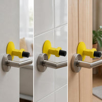 Window Handle Anti-Collision Suction Cup Door Stopper - Silicone Glass Door and Window Protector (3-Pack)