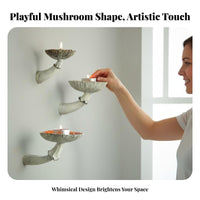 Toadstool Wall Shelf Creative Storage Toadstool Wall Shelf Set Fairycore