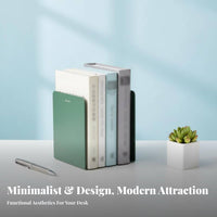 Foldable Expandable Bookend Portable Book Stand Space-Saving Desktop Organizer Sturdy for Students, Office Workers, educators, Study Room, School, book holder, Library