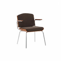 Vintage & aesthetic Upholstered Armchair With Armrests Indoor Furniture Comfortable spine supportrest accent Chair adaptable for distant Workers, Apartment Dwellers, residents, Study Room, Home Office, Bedroom, Small areas