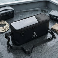 Fishing Tackle Storage Bag Transparent Top Rectangular Tackle Bag Mesh Textile Zippered Closure