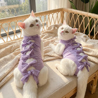 Female Cat Recovery Suit, Post Surgery Cat Clothing, Cat Anti-Licking Suit and Female Dog Recovery Suit, Breathable Care for Dogs Cats, 3 Sizes