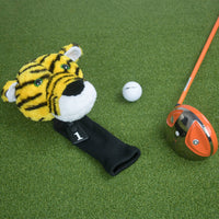 Stuffed Golf Headcover Scratch Protection Dog Shaped Golf Club Cover Thickened Lining Fuzzy Material Dog Headcover