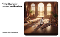 1:64 Scale People Model High Precision Detail Middle Eastern Man Figurine Woman in Abaya Miniature for Collectors, Hobbyists, Dioramas, Sand Tables