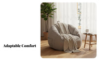 Lie-Flat Design Highspine Beanbag Full physique Support Floor Seating snug Lounge Chair Space Saving for Students, Families, Living Room, Relaxing, studying corner, Watching Tv