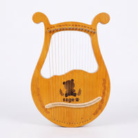 16-String Lyre Portable Lyre Acoustic Musical Instrument for Beginners, Students, Home Practice