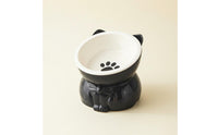 Ceramic Cat Food Bowl Detachable Design Cat Food and Water Bowl Set Easy to Clean Raised Ceramic Pet Bowl for Flat-Faced Cats, Small Dogs