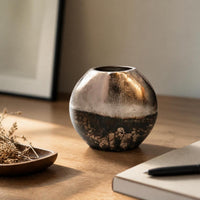 Aluminum Vase Tabletop Metal Vase Minimalist Vessel for Living Room