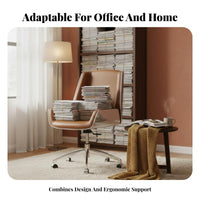 Armless Caster Chair Minimalist design rotating Seat Ergonomic rear supportrest Padded padding for Students, Bedroom