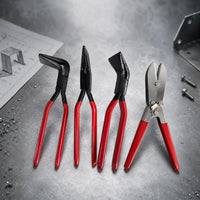 4 Pieces Sheet Metal Pliers Black Coated Heads Metal Bending Pliers All Steel Construction Manual Hardware