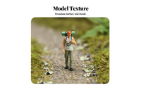 HO Scale Miniature Scene Figurine High Intricate 1:87 Scale Explorer Figure Painted Hiker Figurine Collectible Backpacking
