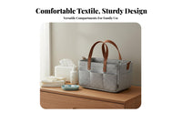 Textile Diaper Organizer Large Capacity Diaper Organizer Textile Baby Storage Basket Multi-Functional Changing Table
