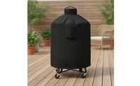 Waterproof Grill Cover with Storage Pouch Weatherproof Round Grill Cover Heavy Duty Weather-Resistant for Backyard Cooks, Patio