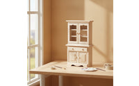Cabinet with Shelves Unfinished Dollhouse Cabinet Realistic for Collectors