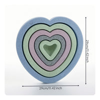 Heart Stepping Stone Stackable Foam Stepping Stone Sturdy for Classroom, Kids