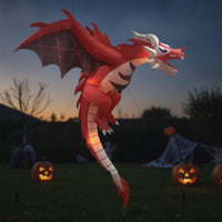 Inflatable Dragon with LED Light-up Hanging Dragon for Yard, Garden