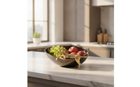 Aluminum Bowl Handcrafted Hammered Metal Bowl Sculptural for Entry Console