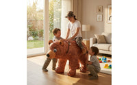Inflatable Ride on Bear Costume Brown Riding Bear Costume Oversized Built-in Fan for Adults, Halloween