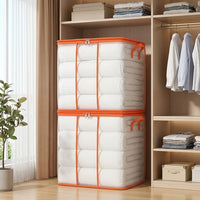 Heavy Duty Storage Bags and Moving Bags, Clear Storage Bags with Zips, Stackable Rectangular Under Bed Organiser for Quilts and Seasonal Clothing
