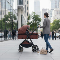 Reversible Seat Foldable Newborn Pram Shock Absorption Convertible Baby Stroller Lightweight 7.8kg Reclining Baby Carriage for Toddlers