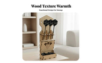 Wooden Rack Wood Storage Organizer Decorative Design Organizer for Man Cave, Bar, Garage