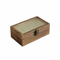 Desktop Storage Box Dust-Protected Wood Storage Box Frosted Pattern for Office