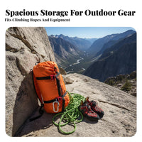 Mountaineering Rope Storage Bag Adjustable Shoulder Straps Rock Climbing Gear Pouch Large Capacity Climbing Gear Backpack for Climbers