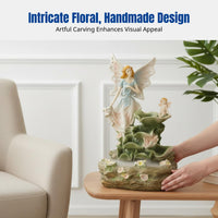 Resin Cherub European Style Living Room Decor, Flowing Water Sculpture, Home Decoration