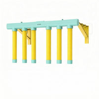 Hanging Rods Wall-Mounted Reaction Coach USB Charging Hand Speed Test Toy Adhesive Pads Foam Rod Reaction Game Pastel Colors