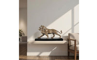 Lion Sculpture with Base Carved Lion Sculpture Detailed for Art Collectors, Office